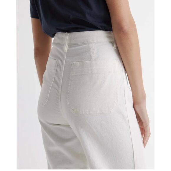 NWOT Quince Women's Wide Leg Pants in Cream - Picture 5 of 7